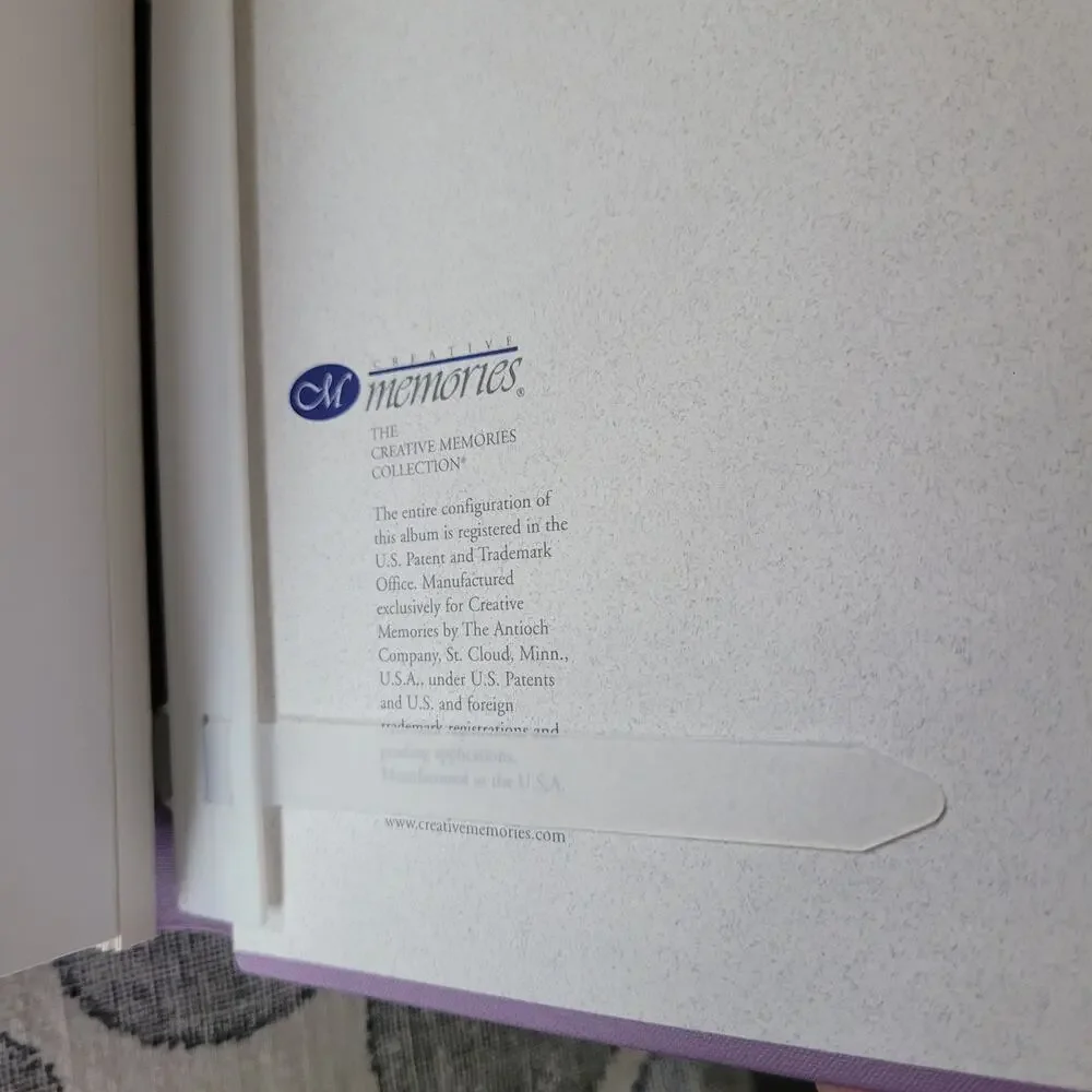 Creative Memories 7x7 Embossed Purple and Silver Star Scrapbook Album